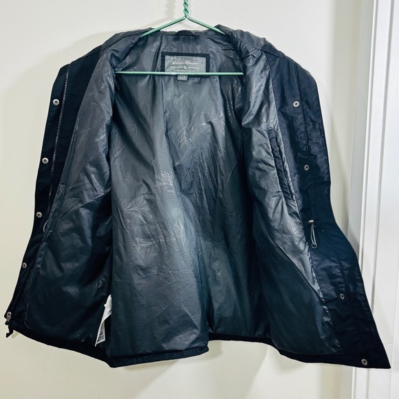 Eddie Bauer Women's Charly Waterproof Black Rain Jacket Side Pockets Size Medium - Picture 6 of 10